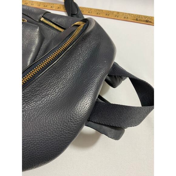 Coach Pebbled Leather Backpack – Dark Navy/Gray Authentic Designer Bag - Picture 3 of 14